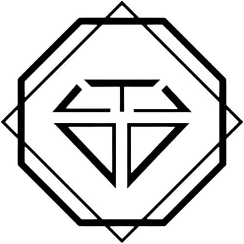 The Thomas James & Bechtold Jewelry Logo. The symbol contains an octagonal border with a gemstone outline enclosed.